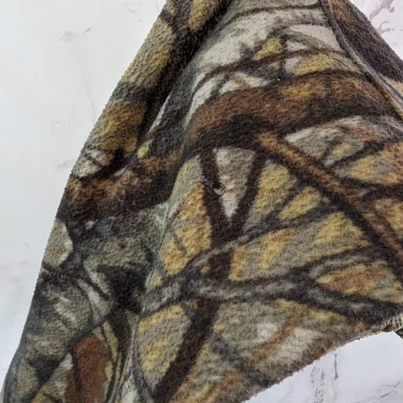 Cabelas Pants Mens 31 X 33 Camo Hunting Fleece Woodland Pockets Zipper Vintage - Picture 10 of 11